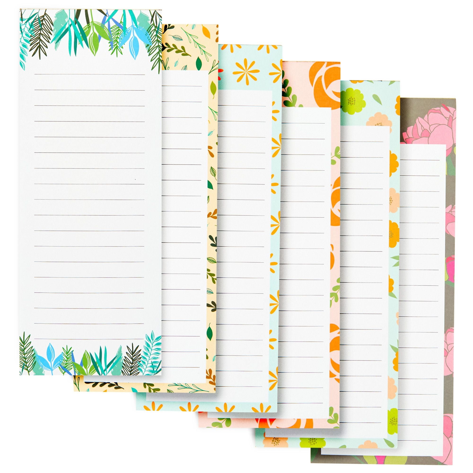 6Pack Notepads for Refrigerator Cute Shopping List, ToDo