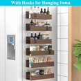 thumbnail image 1 of 6 Pack Magnetic Spice Storage Rack Organizer for Refrigerator and Oven, Bronze Fridge Organizers and Storage, 1 of 6