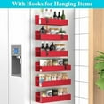 thumbnail image 1 of 6 Pack Magnetic Spice Storage Rack Organizer for Refrigerator and Oven, Red Fridge Organizers and Storage, 1 of 6
