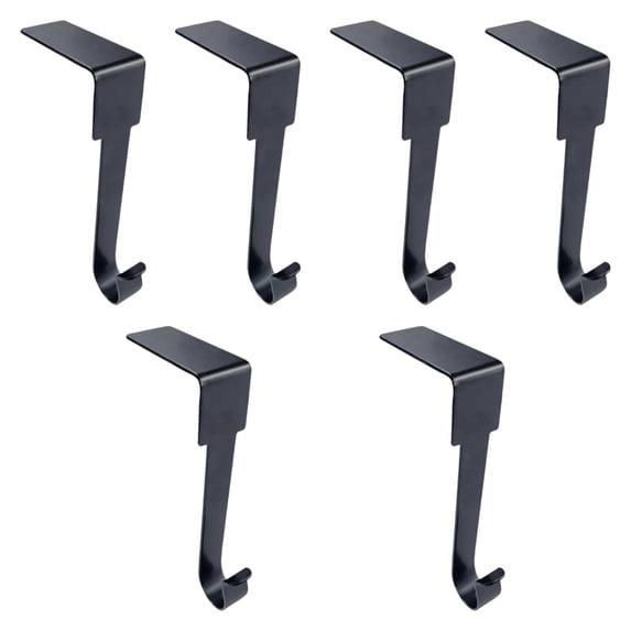 6 Pack Mantel Stocking Hook Fireplace Hanger L Shaped Design for Christmas Holiday Season Home Decor
