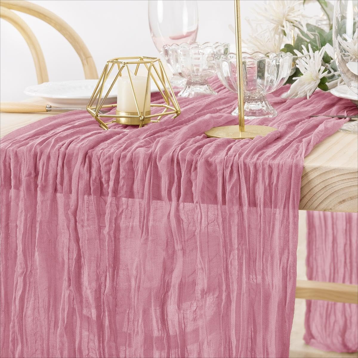 6 Pack Mauve Cheesecloth Table Runner Boho Gauze Rustic Cheese Cloths ...