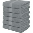 thumbnail image 1 of 6 Pack Medium Bath Towel Set, 100% Ring Spun Cotton (24 x 48 Inches) Medium Lightweight and Highly Absorbent Quick Drying Towels, Premium Towels for Hotel, Spa and Bathroom (Cool Grey), 1 of 11