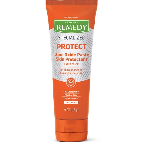 6 Pack Medline Remedy Formerly Sensi-Care CHG Compatible Skin Protectant Barrier Cream Zinc Oxide Paste, 4 Ounces Tube, Unscented