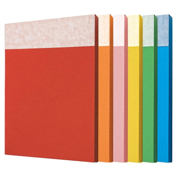 6 Pack Memo Pad Set, Rainbow Sticky Notes Alternative, Bright Color Stationery for Office Home, DIY Paper Cutting Notepads, Art Craft Project Supplies