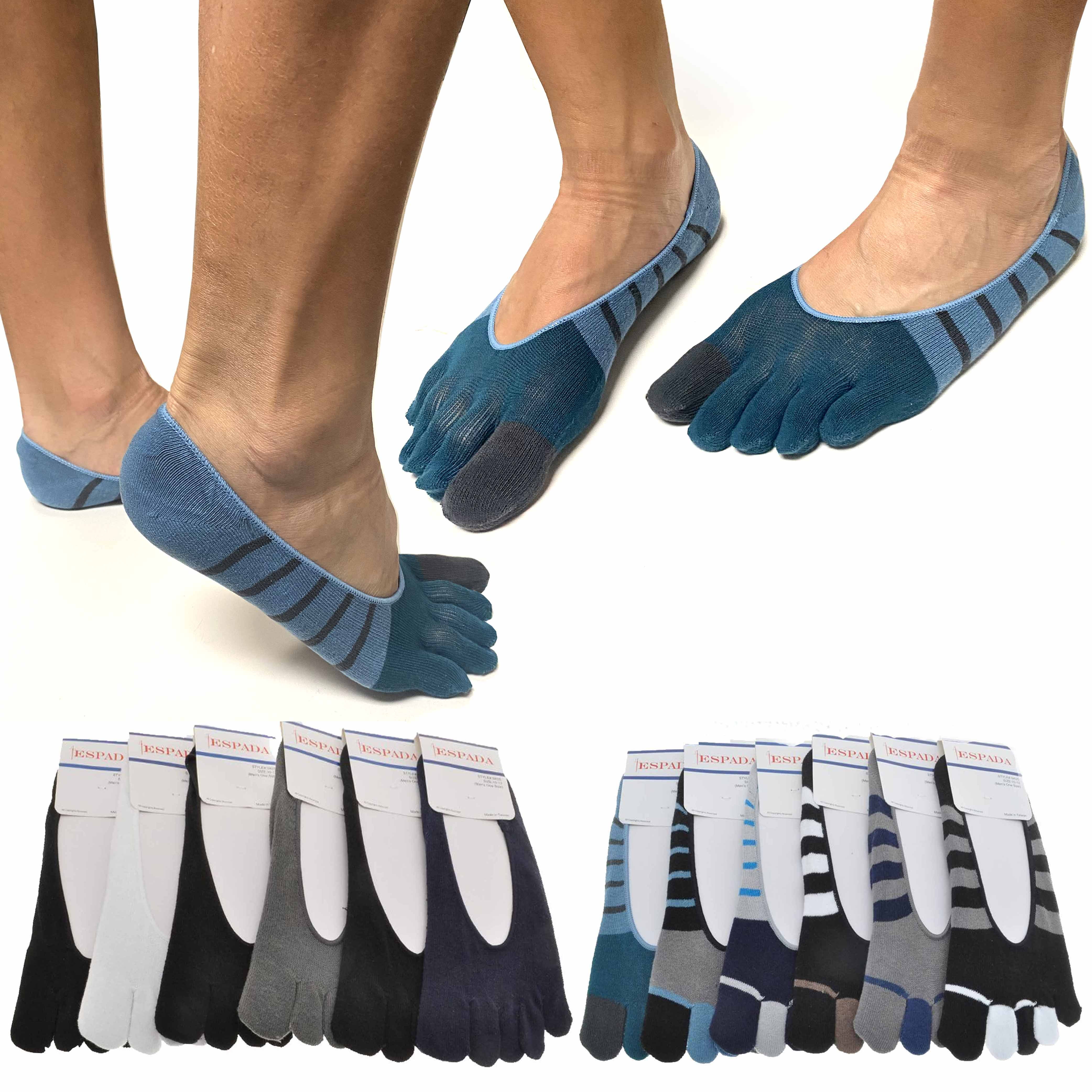 10 Pairs Toe Socks Middle Tube Finger Socks Men's Cotton 5 Toe Socks