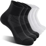 TBKOMH 6 Pack Men's Ankle Socks with Cushion, Sport Athletic Running Socks