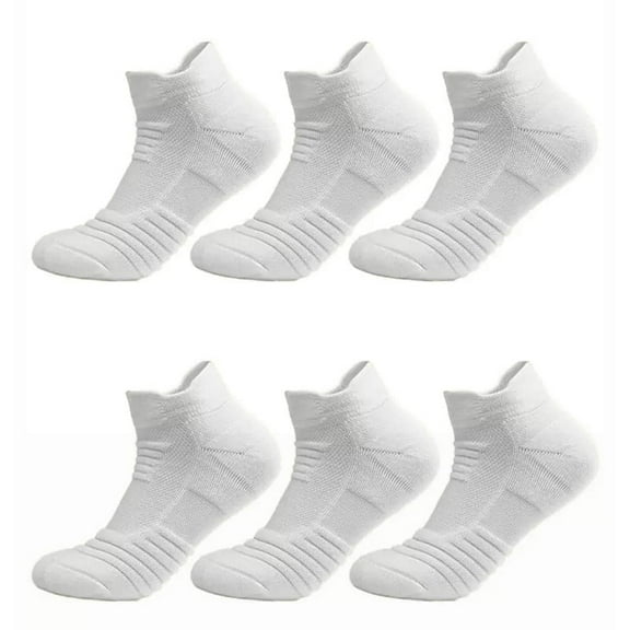 6 Pack Men's Ankle Socks with Cushion, Sport Athletic Running Socks