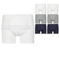 thumbnail image 1 of 6-Pack Men's Assorted Regular Absorbency Washable reusable Incontinence Trunk Boxer Briefs Large (Waist 38-40), 1 of 9