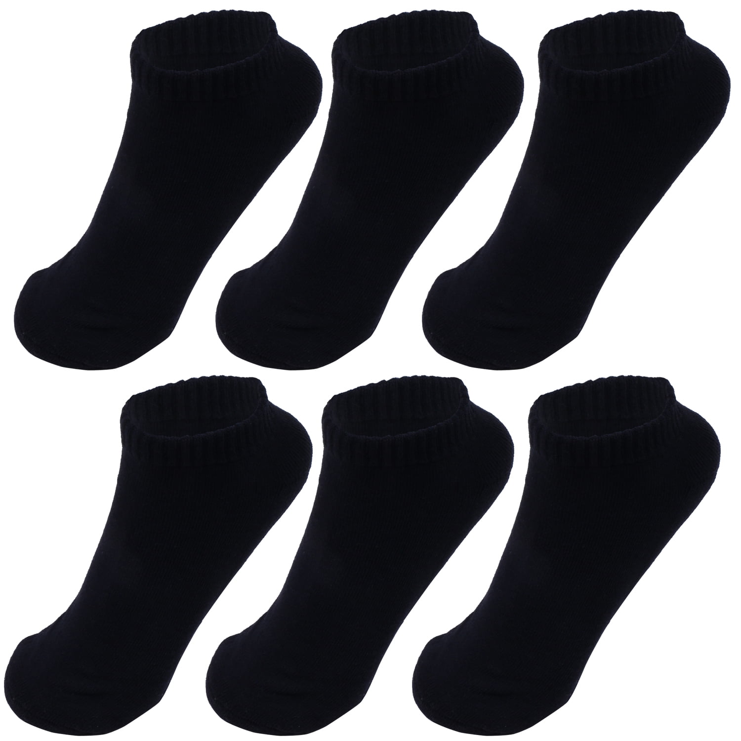 6 Pack Men's Athletic Quarter Ankle Low Cut Cotton Socks Cushioned ...
