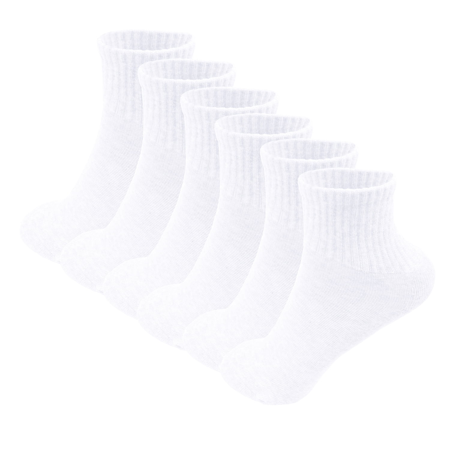 6 Pack Men's Athletic Quarter Ankle Low Cut Cotton Socks Cushioned