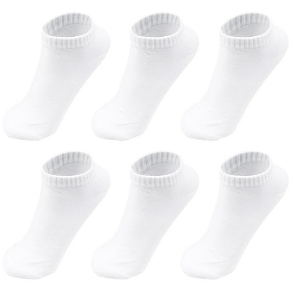6 Pack Men's Athletic Quarter Ankle Low Cut Cotton Socks Cushioned Sports Running