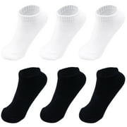 TZ PROMISE 6 Pack Men's Athletic Quarter Ankle Low Cut Cotton Socks Cushioned Sports Running