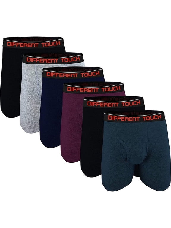 6 Pack Men's Big & Tall USA Assorted Log Leg Boxer Briefs Underwear