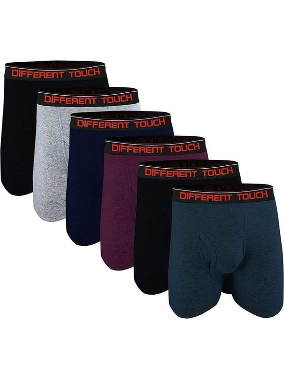 6 Pack Men's Big & Tall USA Assorted Log Leg Boxer Briefs Underwear
