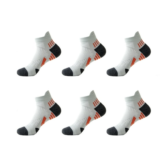 6-Pack Men's Running Fitness Performance Sport Compression Quarter Socks