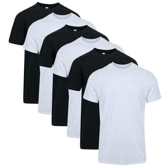 6-Pack Men's Short Sleeve Crew Neck Cotton Teen (Sizes, M - 3XL)