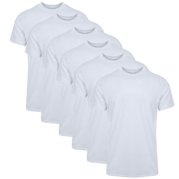 6-Pack Men's Short Sleeve Crew Neck Cotton Teen (Sizes, M - 3XL)