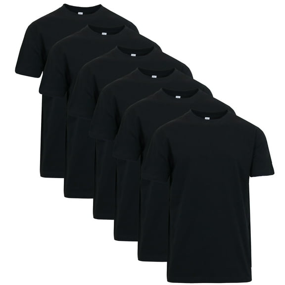 6-Pack Men's Short Sleeve Crew Neck Cotton Teen (Sizes, M - 3XL)