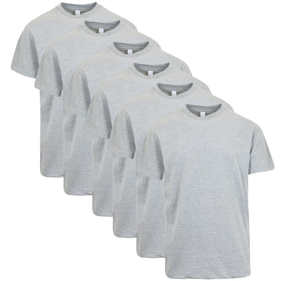 6-Pack Men's Short Sleeve Crew Neck Cotton Teen (Sizes, M - 3XL)