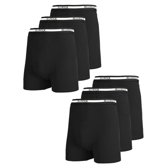 6-Pack Men's Stretch Cotton Boxer Briefs (Sizes, S-2XL)