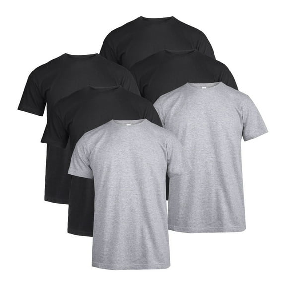 6 Pack Men's T-Shirts Cotton Short Sleeve Crew Neck S-XL Daily Classic Fit Tee Workout Breathable Casual Menswear Tops Underwear Solid Basic