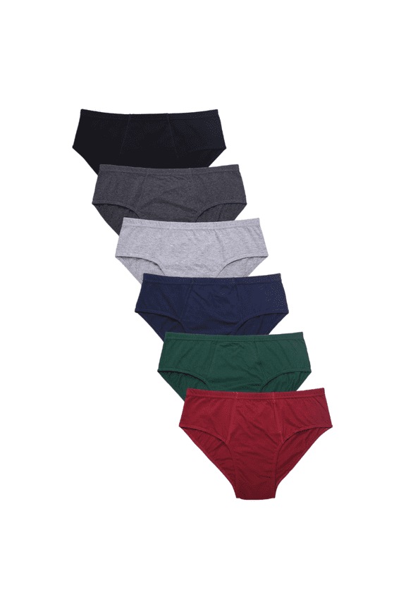 6 Pack Men's Triangle Briefs 100% Cotton Tag-Free Low Rise Elastic Waist Moisture Wicking Tagless Woven Underwear S-XL Soft Breathable Menswear