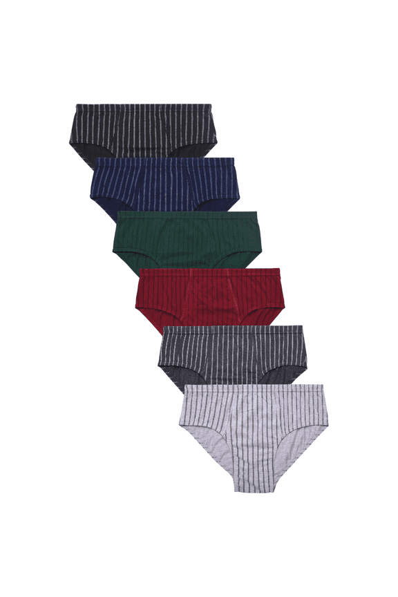 6 Pack Men's Triangle Briefs 100% Cotton Tag-Free Low Rise Elastic Waist Moisture Wicking Tagless Woven Underwear S-XL Soft Breathable Menswear