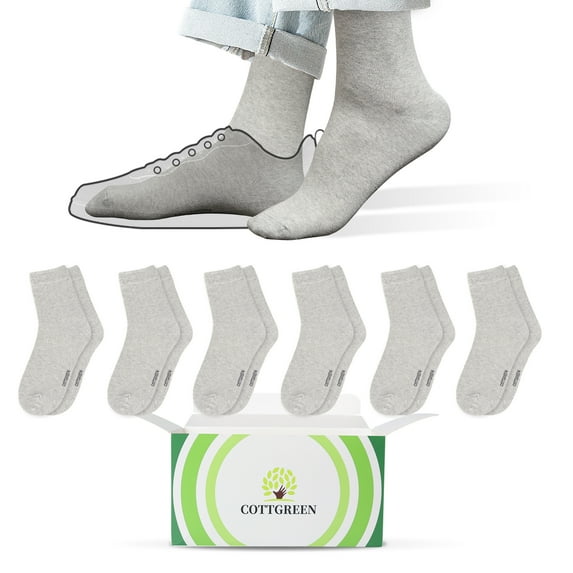 6 Pack Mens Dress Socks Grey