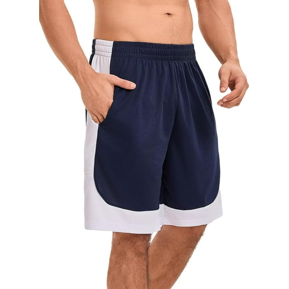 6 Pack Mens Mesh Athletic Basketball Shorts with Pockets, Quick Dry Workout Shorts for Men