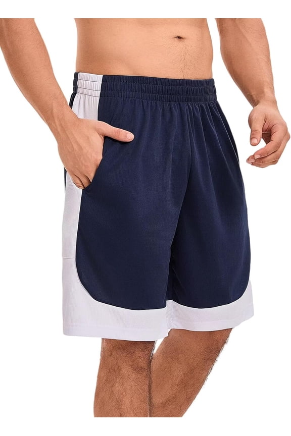 6 Pack Mens Mesh Athletic Basketball Shorts with Pockets, Quick Dry Workout Shorts for Men