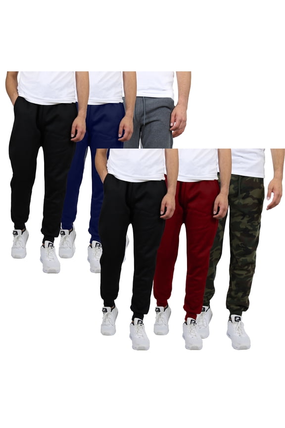 6-Pack Mens Slim Fit Fleece Jogger Sweatpants (S-3XL)
