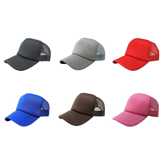 6 Pack Mesh Trucker Hats Breathable and Lightweight for Everyday Wear (Mix)