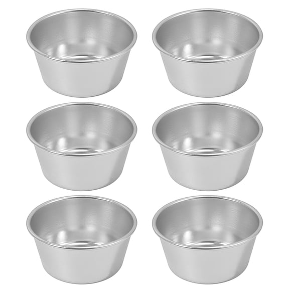 6-Pack Metal Muffin Cake Molds Multi-Function Baking Cups Non-Stick Baking Accessories for
