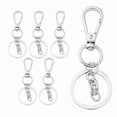 thumbnail image 1 of 6 Pack Metal Swivel Lobster Claw Clasps and Key Rings, Keychain Clip with Large Key Ring, Premium Keychains Clips, Snap Hooks and Sturdy Key Rings, for Key Chain Making Kit, Art Craft, Jewelry Making, 1 of 5