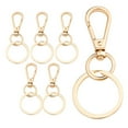 thumbnail image 1 of 6 Pack Metal Swivel Lobster Claw Clasps and Key Rings, Keychain Clip with Large Key Ring, Premium Keychains Clips, Snap Hooks and Sturdy Key Rings, for Key Chain Making Kit, Art Craft, Jewelry Making, 1 of 5