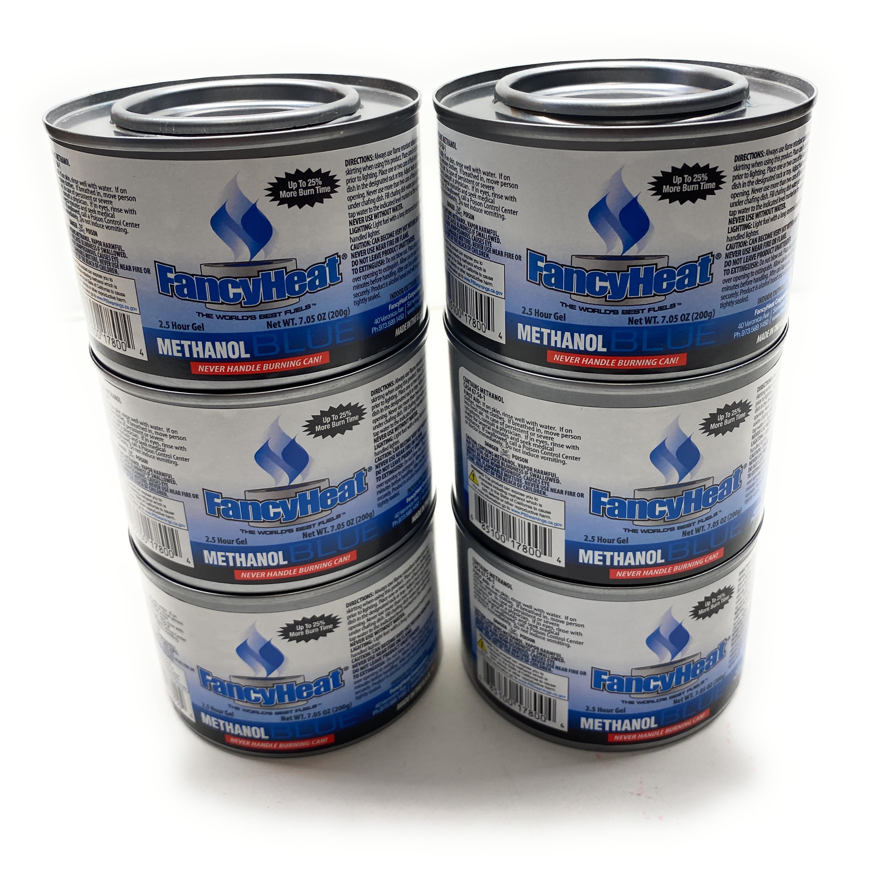 FancyHeat 7 oz 2.5 Hour Gel Fuel (6 Pack)