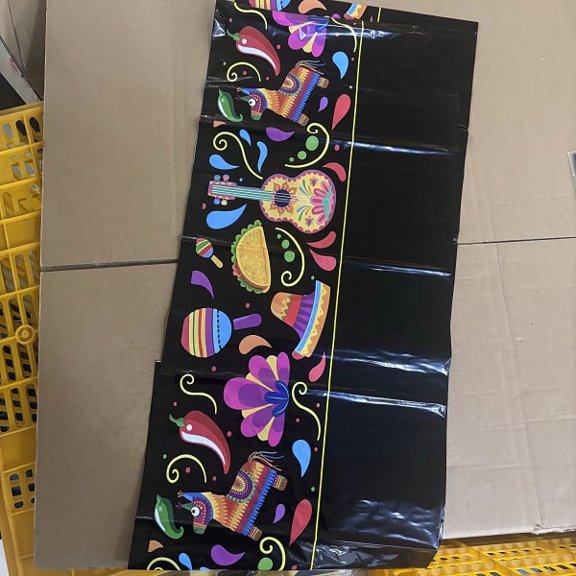 6 Pack Mexican Print Disposable Table Cover 54 × 108 Inch For Taco Party Holiday Events