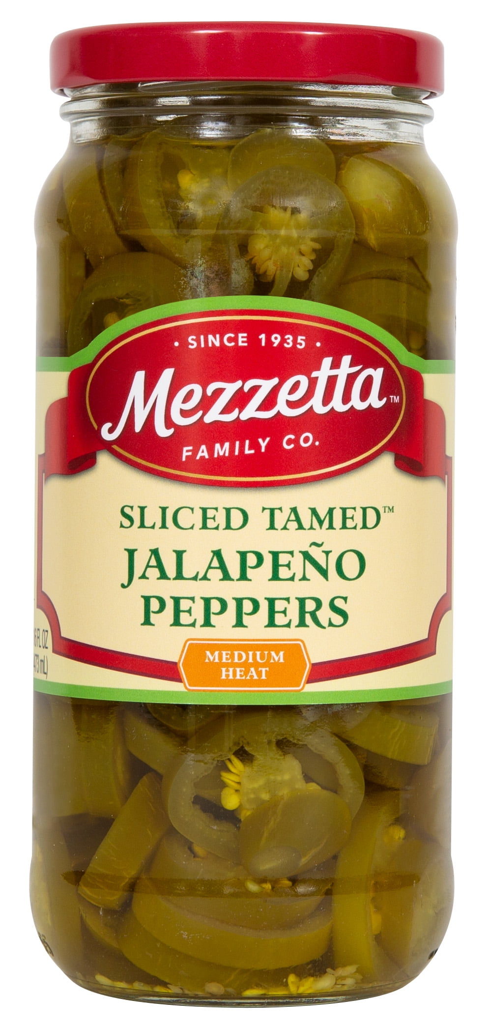 (6 Pack)Mezzetta Tamed Diced Jalapeno Peppers, 16 fl oz.