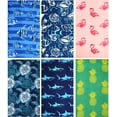 thumbnail image 1 of 6 Pack Microfiber Beach Towel 72' x 36 ' Oversized Extra Large XL Fast QuIck Dry Sand Free Lightweight Proof  Camp Big Towels Lounge Cover for Adults Men Women Gift - Blue Tropical Flamingo, 1 of 6
