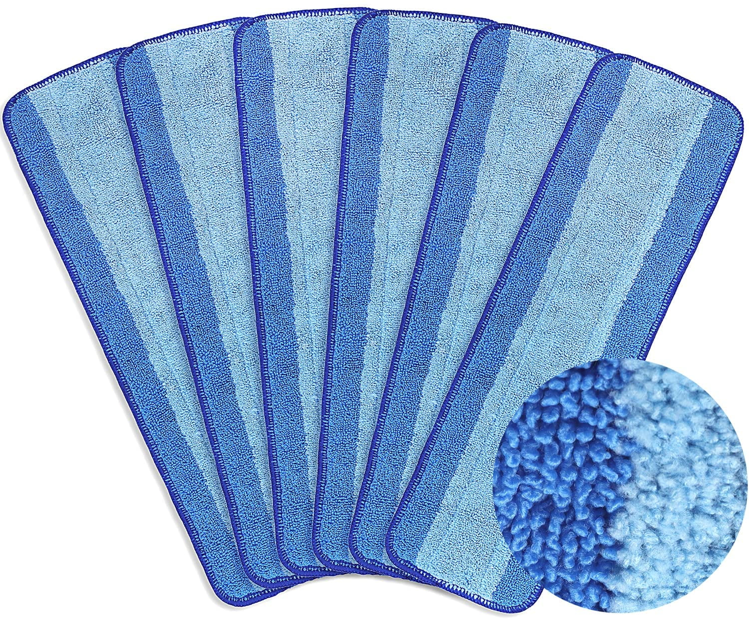 6 Pack Microfiber Cleaning Pad for Bona Spray Mop MultiSurface Floor