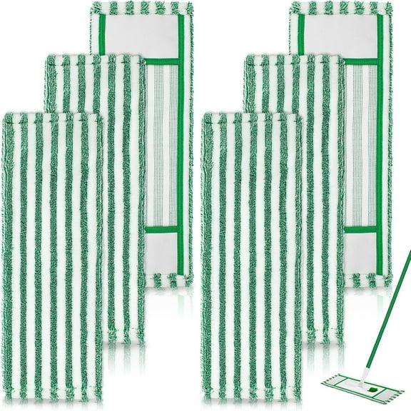 6 Pack Microfiber Floor Mop Refill for Libman Wet & Dry Microfiber Mop,Mop Pads Refills for Libman Mop Head Replacement,Machine Washable Wet and Dry Mop Heads Cleaning Pad