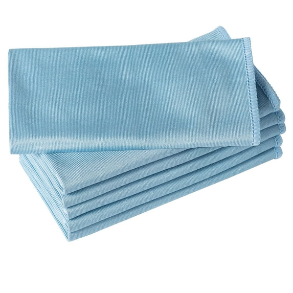 6 Pack Microfiber Glass Cleaning Cloths, Streak Free, Lint-Free and Absorbent Cloth, 16 Inch X 16 Inch