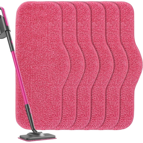 6 Pack Microfiber Steam Mop Pads Compatible with Schenley Steam Mop Cleaner and Dupray Neat Steam Cleaner,Washable and Reusable Replacement Mop Pads