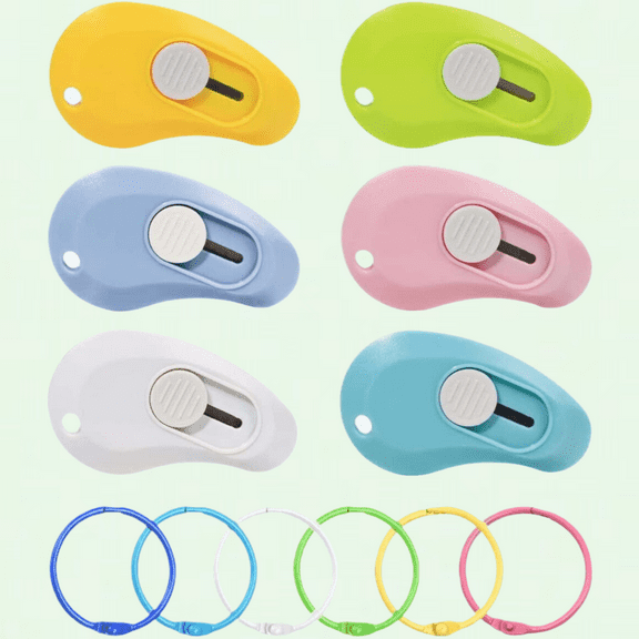 6 Pack Mini Box Cutter, Portable Retractable Utility Knife for Cutting