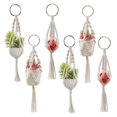 6 Pack Mini Macrame Plant Hangers Artificial Plants Hanging Planter