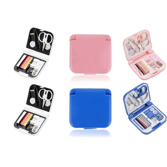 6 Pack Mini Sewing Kit Portable Sewing Supplies for Home Traveler, Adults, Beginner, Emergency, Contains Scissors, Threads, Needles