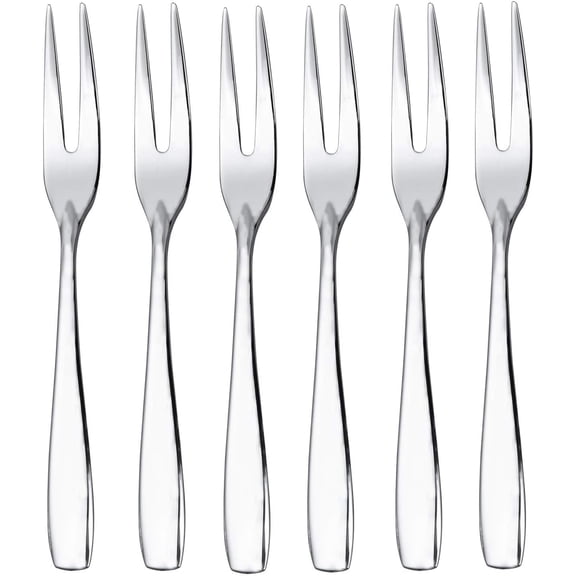 6-Pack Mini Stainless Steel Appetizer Forks, 4.5-Inch, 18/8
