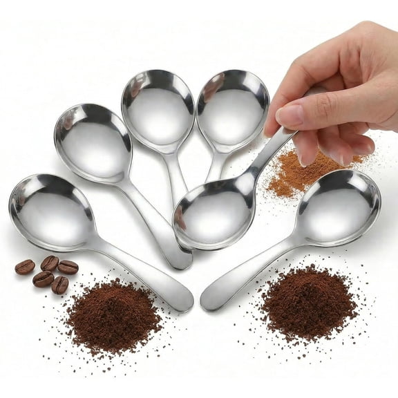 6-Pack Mini Stainless Steel Condiment Spoons, Small Jar Spoons for Spice, Salt, Sugar, Honey, Jam & Coffee, 3.62in Tiny Serving Spoons for Kitchen & Tea Bar