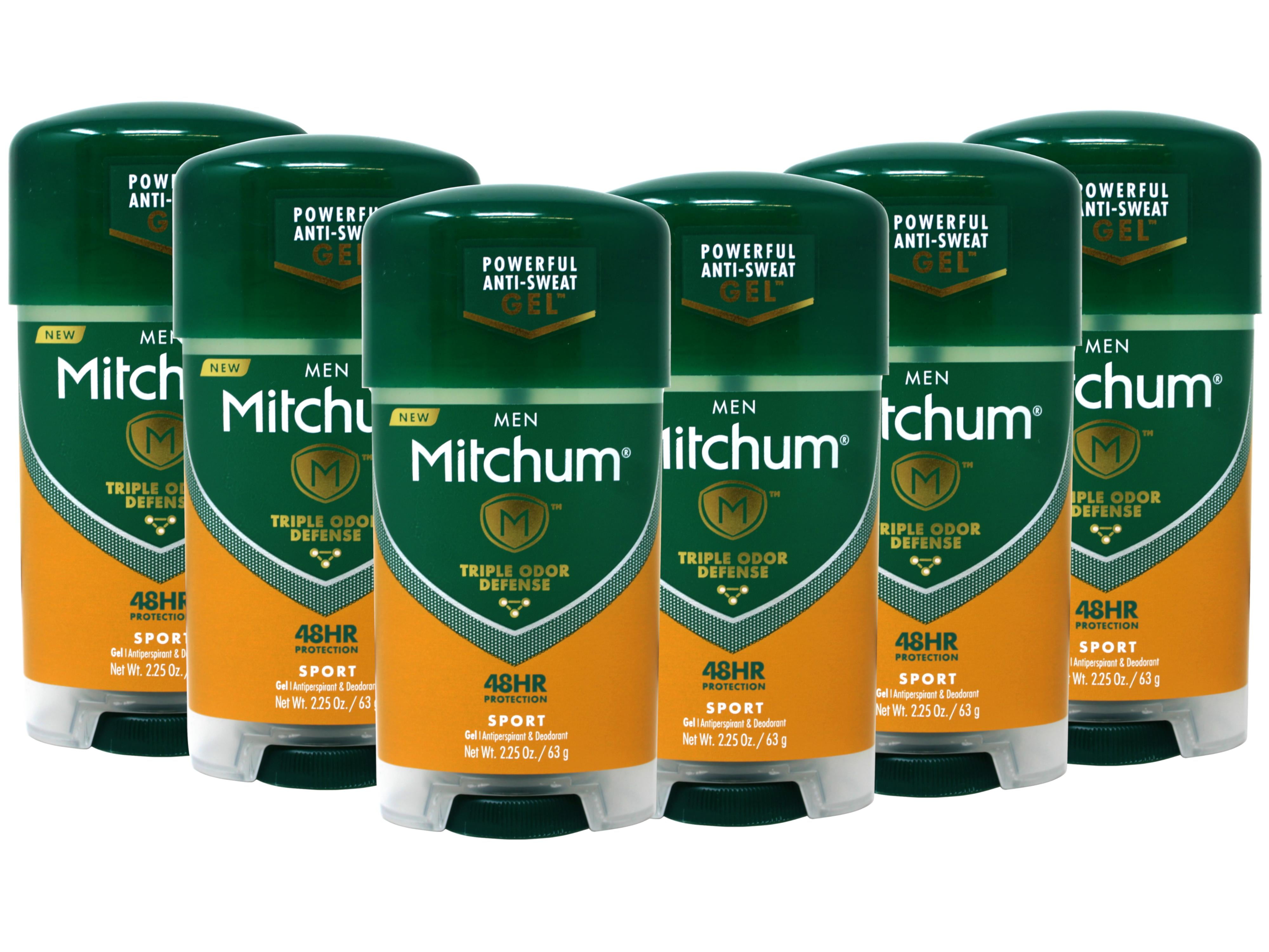6 Pack - Mitchum Power Gel Anti-Perspirant Deodorant Sport, Triple Odor Defense, 48HR Protection, 2.25 Oz