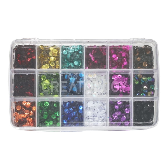 6 Pack: Mixed Round Sequin Value Box by Creatology
